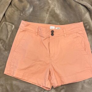 a new day Peach Cotton Blend Mid-Rise Casual Shorts